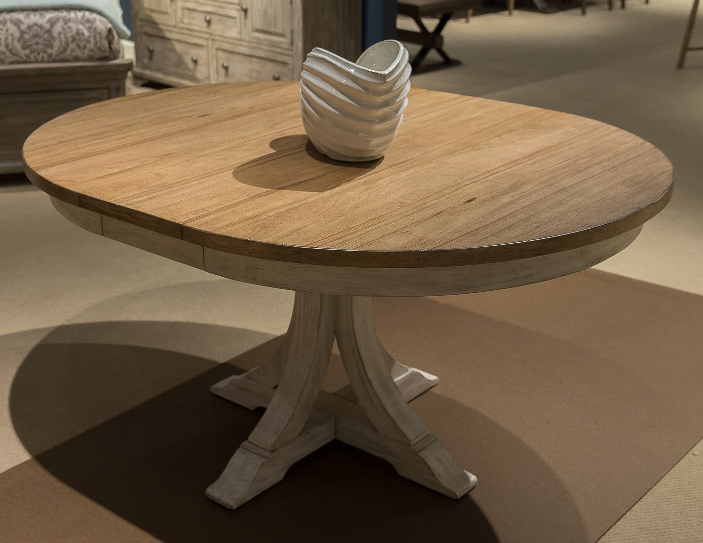 Homestead Table Pic 2 ( Heading Oval Pedestal Table)